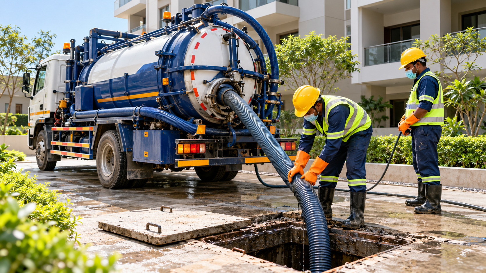 Septic tank cleaning equipment